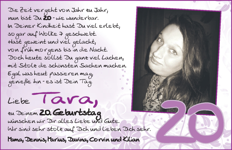 Anzeige für Tara  vom 12.07.2012 aus WESER-KURIER