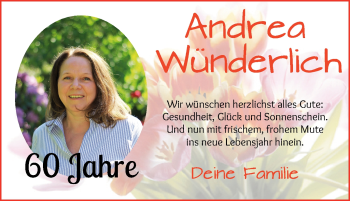 Glückwunschanzeige von Andrea Wünderlich von WESER-KURIER