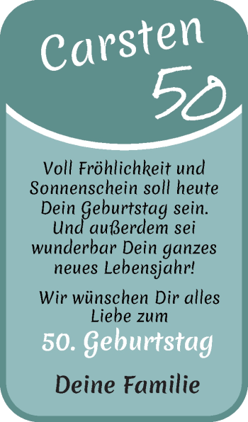 Glückwunschanzeige von Carsten von Salzen von Wuemme Zeitung