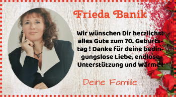 Glückwunschanzeige von Frieda Banik von WESER-KURIER