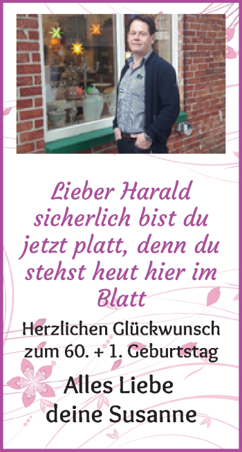 Glückwunschanzeige von Harald  von WESER-KURIER