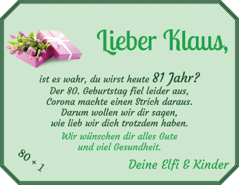 Glückwunschanzeige von Klaus  von WESER-KURIER