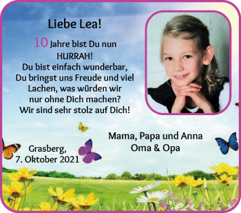 Glückwunschanzeige von Lea Osmers von Wuemme Zeitung