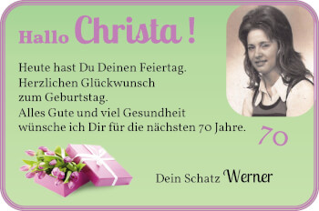 Glückwunschanzeige von Christa Pein von WESER-KURIER