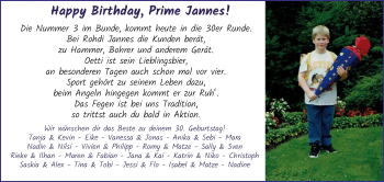 Glückwunschanzeige von Jannes  von Wuemme Zeitung