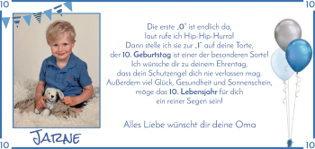 Glückwunschanzeige von Jarne Albrecht von Osterholzer Kreisblatt