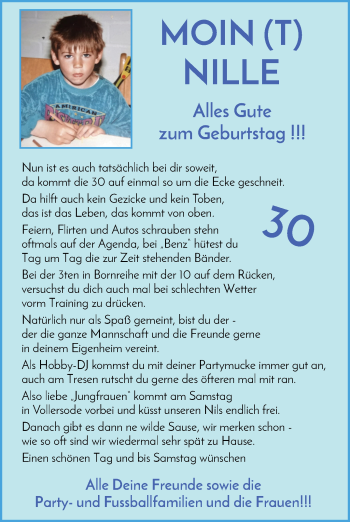 Glückwunschanzeige von Nille  von Osterholzer Kreisblatt