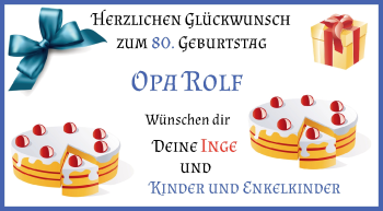 Glückwunschanzeige von Rolf Drewes von WESER-KURIER