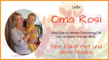 Glückwunschanzeige von Rosemarie Schmidt von Delmenhorster Kurier