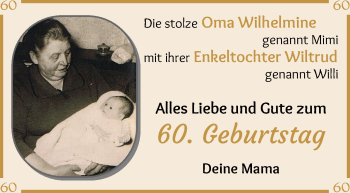 Glückwunschanzeige von Wiltrud  von Die Norddeutsche
