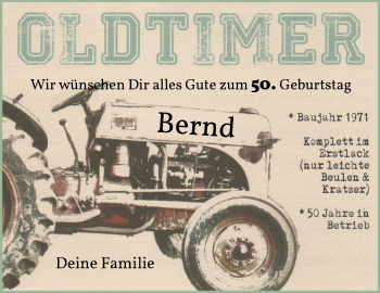 Glückwunschanzeige von Bernd Meyerdierks von Wuemme Zeitung