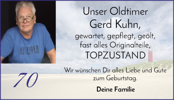Glückwunschanzeige von Gerd Kuhn von Die Norddeutsche