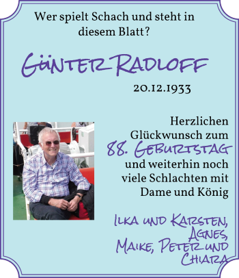 Glückwunschanzeige von Günter Radloff von Osterholzer Kreisblatt