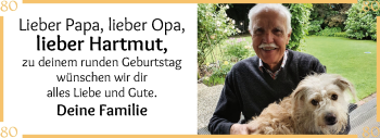 Glückwunschanzeige von Hartmut  von Die Norddeutsche