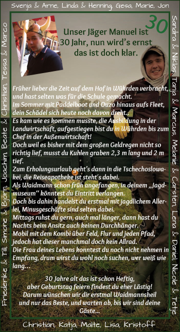 Glückwunschanzeige von Manuel  von Wuemme Zeitung