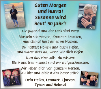 Glückwunschanzeige von Susanne  von Osterholzer Kreisblatt