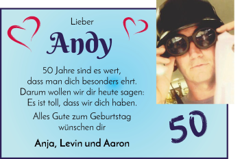 Glückwunschanzeige von Andreas Stelljes von Wuemme Zeitung