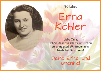 Glückwunschanzeige von Erna Köhler von WESER-KURIER