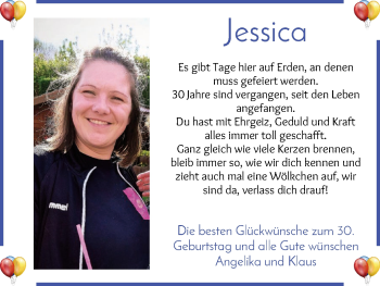 Glückwunschanzeige von Jessica  von WESER-KURIER