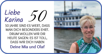 Glückwunschanzeige von Karina  von WESER-KURIER