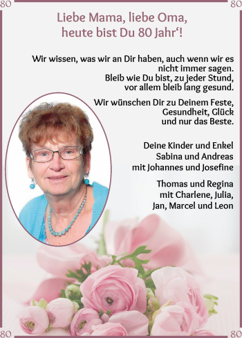 Glückwunschanzeige von Monika Baumgarten von WESER-KURIER