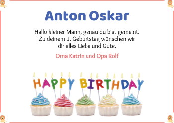 Glückwunschanzeige von Anton Oskar  von WESER-KURIER
