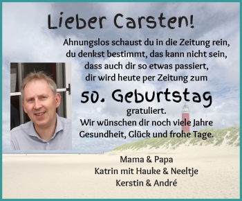 Glückwunschanzeige von Carsten  von WESER-KURIER