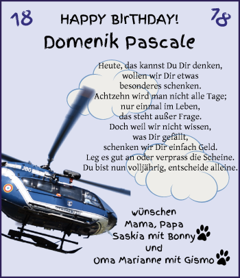 Glückwunschanzeige von Domenik Pascale Krause von Osterholzer Kreisblatt