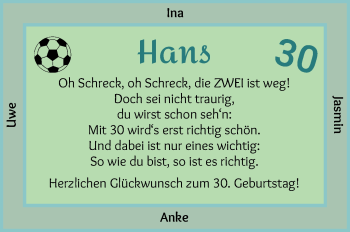 Glückwunschanzeige von Hans Mangold von Wuemme Zeitung