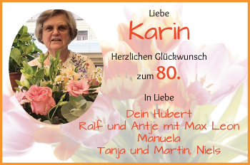 Glückwunschanzeige von Karin Resch von WESER-KURIER
