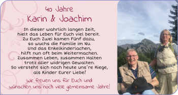 Glückwunschanzeige von Karin und Joachim  von Wuemme Zeitung
