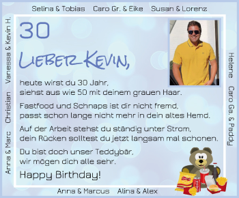 Glückwunschanzeige von Kevin Geldard von Osterholzer Kreisblatt