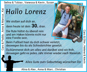Glückwunschanzeige von Lorenz Gehrmann von Osterholzer Kreisblatt