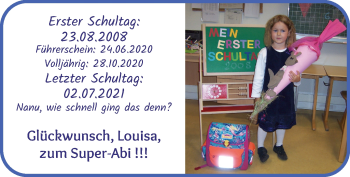Glückwunschanzeige von Louisa  von WESER-KURIER