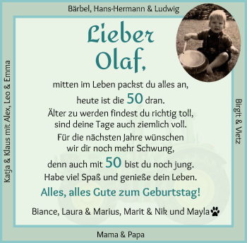 Glückwunschanzeige von Olaf  von Wuemme Zeitung