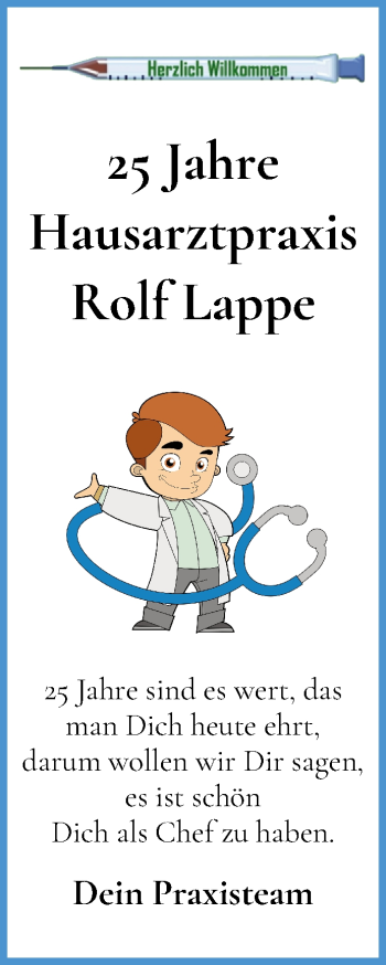 Glückwunschanzeige von Rolf Lappe von Osterholzer Kreisblatt