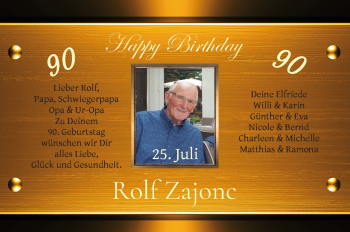 Glückwunschanzeige von Rolf Zajonc von WESER-KURIER