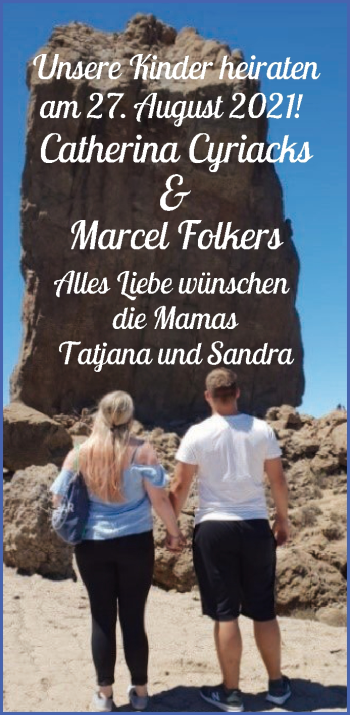 Glückwunschanzeige von Catherina und Marcel Cyriacks und Folkers von Achimer Kurier/Verdener Nachrichten