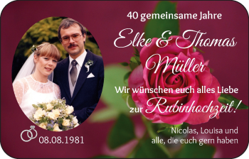 Glückwunschanzeige von Elke & Thomas Müller  von Achimer Kurier/Verdener Nachrichten