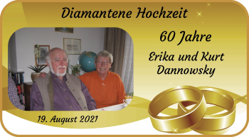 Glückwunschanzeige von Erika und Kurt Dannowsky von WESER-KURIER