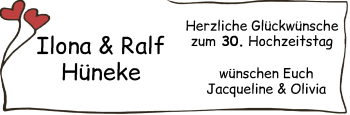 Glückwunschanzeige von Ilona und Ralf Hüneke von Regionale Rundschau/Syker Kurier