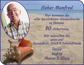 Glückwunschanzeige von Manfred Smolik von WESER-KURIER