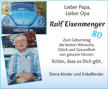 Glückwunschanzeige von Ralf Eisenmenger von Osterholzer Kreisblatt