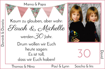 Glückwunschanzeige von Sarah und Michelle  von Osterholzer Kreisblatt