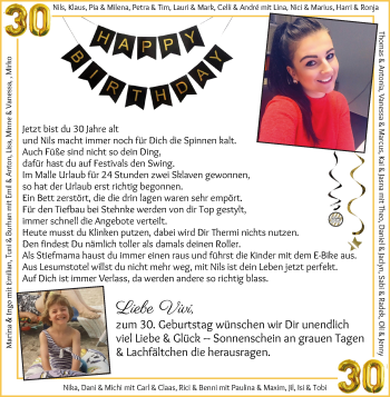 Glückwunschanzeige von Vivien  von Osterholzer Kreisblatt