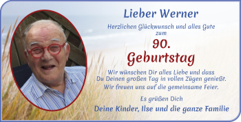 Glückwunschanzeige von Werner Koopmann von WESER-KURIER