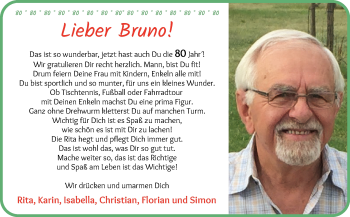 Glückwunschanzeige von Bruno Pohnke von WESER-KURIER