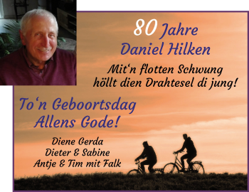 Glückwunschanzeige von Daniel Hilken von WESER-KURIER