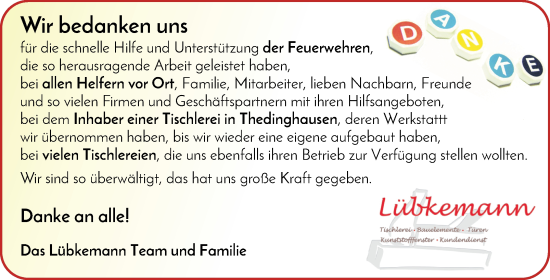 Glückwunschanzeige von Danke  von Achimer Kurier/Verdener Nachrichten