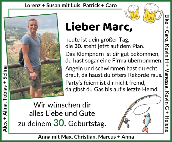Glückwunschanzeige von Marc  von Osterholzer Kreisblatt